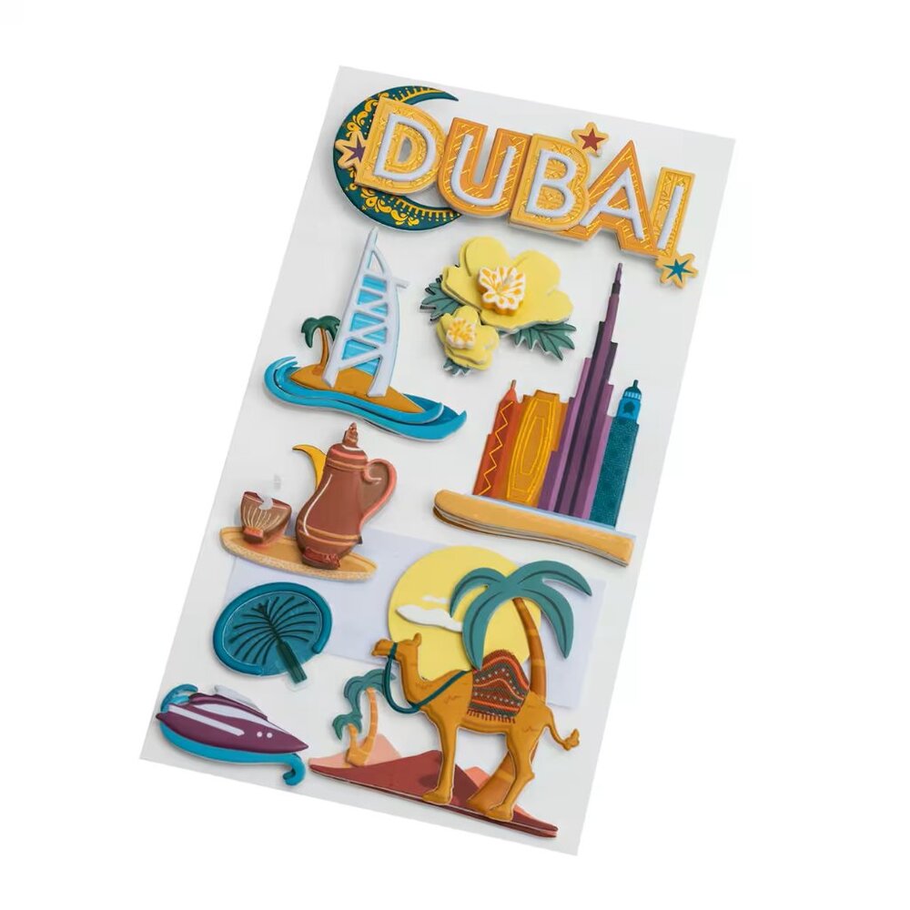 Set of Recollections 3D Travel Stickers - Dubai - 4 Stickers